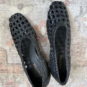 Pilcro woven ballet heels